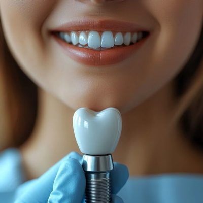 A-Dental-Assistant-is-Holding-a-Dental-Implant